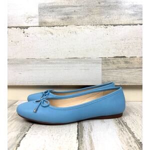 Alex Marie Women’s 9 Blue Leather Slip On Ballet Flats Casual Loafer Shoes NEW